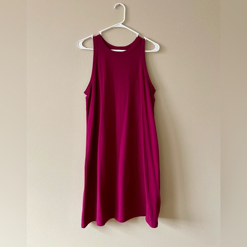 A New Day Raspberry Pink Sleeveless Tank Swing Dress Size Small